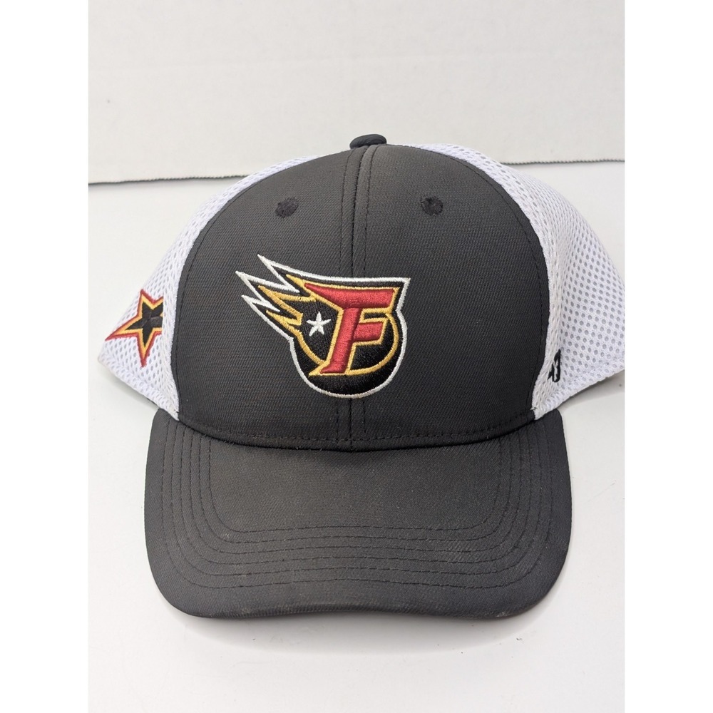 47 Brand Indy Fuel Hockey Hat OSS Black White Stretch Fit Mesh Cap ECHL